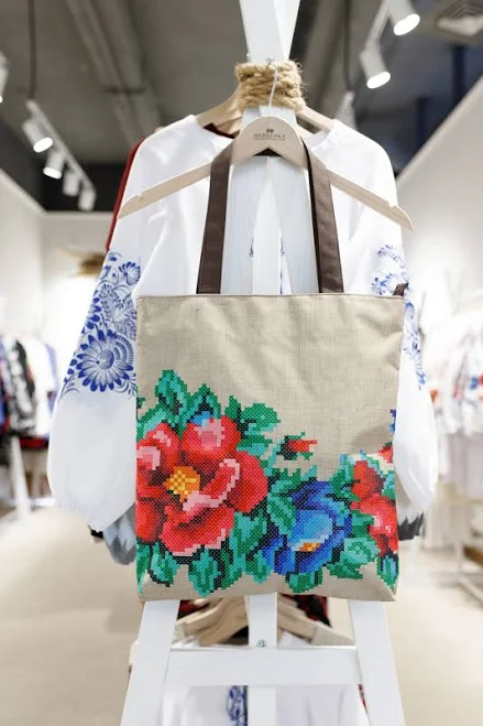 bag Жіноча тканинна сумка Original Квіткова вишивка УНІВЕРСАЛЬНИЙ, Колір бежевий, різнобарвний | Merezhka merezhka.ua $845