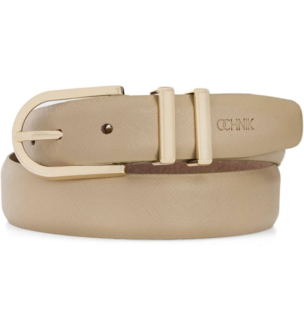 accessory Бежевий шкіряний жіночий ремінь PASDS-0159D-81 ochnik.ua $699