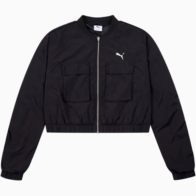 oversize jacket PUMA female Бомбер Wardrobe Essentials Bomber Jacket Women &ndash; PUMA Black &ndash; ua.puma.com $2490