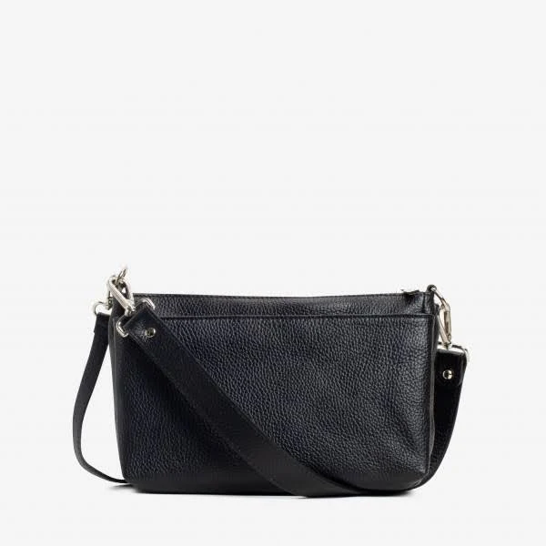 bag Сумка через плече (крос-боді) маленька Regina Notte Black Шкіра флотар - 127910 Чорний Сумка через плече (крос-боді) М'яка Прямокутна InBag $2074