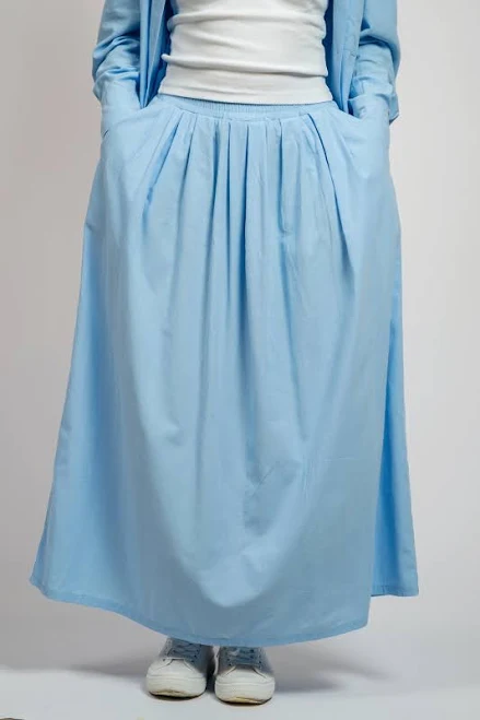 спідниця спідниця з вареної бавовни СОЛАР, блакитна S BAVNA $1550