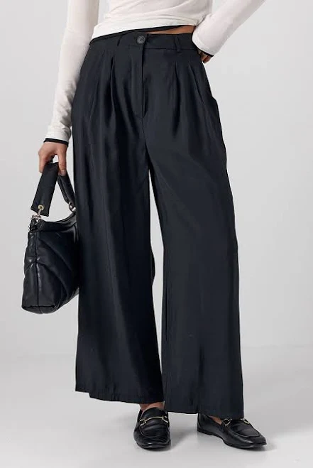 штани Штани-кюлоти з високою талією &mdash; чорний колір, S (є розміри) happystyle.in.ua $637