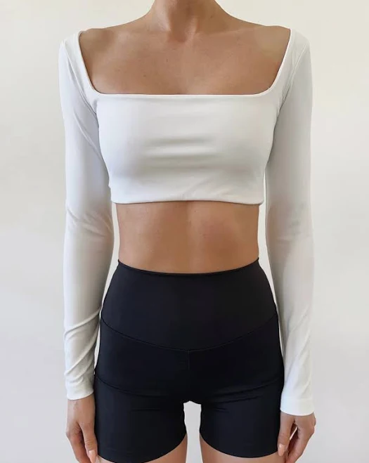 top Топ з рукавом довгим біфлекс білий (S) timfaden.com $850