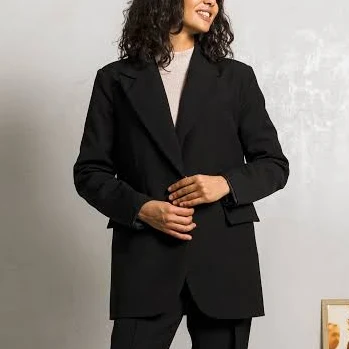 blazer Черный Классический Пиджак Женский на Подкладке S-M, L-XL, 2XL-3XL Ukraine In Trend $1765