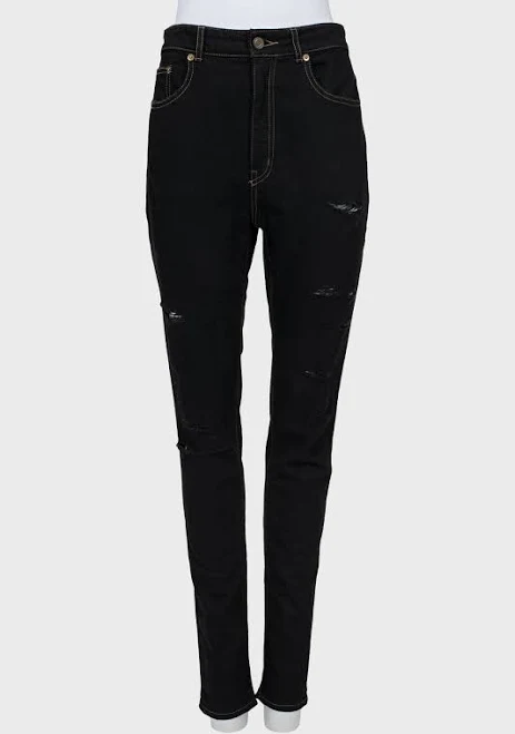 ripped jeans Saint Laurent Рваные джинсы черного цвета, размер L, Оригинал (88706900) The Originals $4500