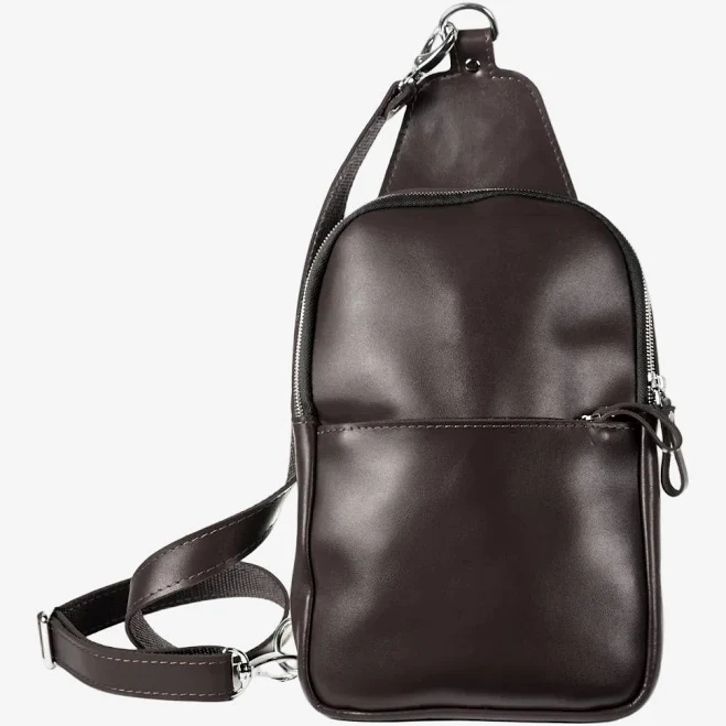 bag Шкіряна сумка-кросбоді Sling з гладкої шкіри skinandskin $3700