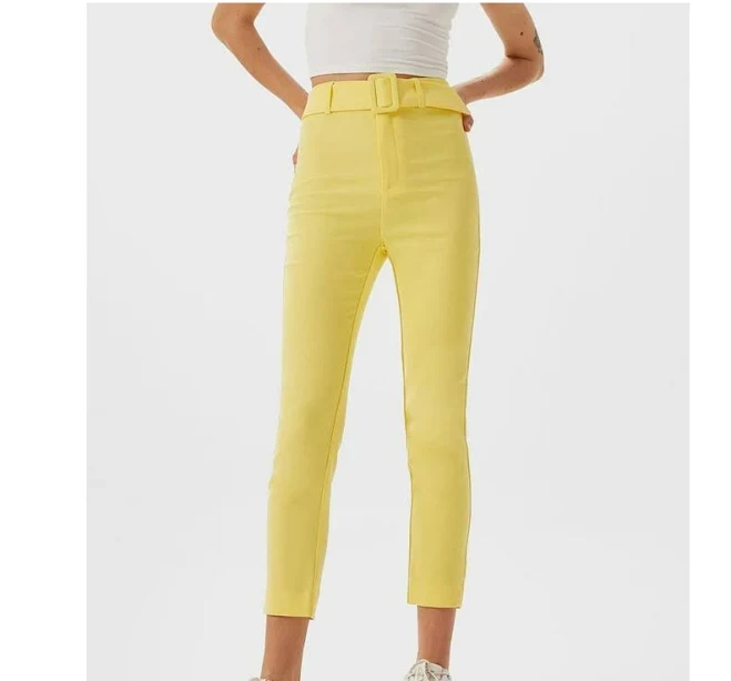 штани штани жіночі Stradivarius 4505/482/300 36 Жовті. жіночі штани ROZETKA $319