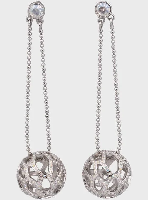 accessory Swarovski Сріблясті сережки декоровані кристалами, Оригінал (88377752) The Originals $3200
