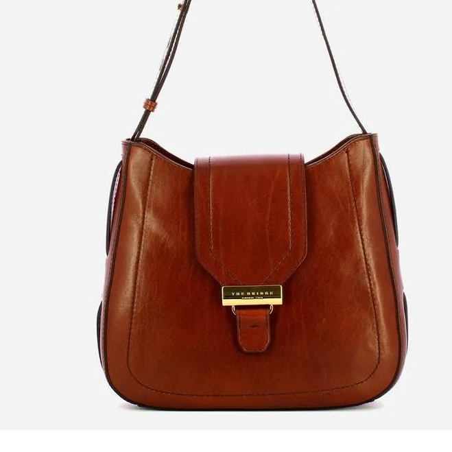 bag Сумка хобо жіноча з натуральної шкіри середня The Bridge Benedetta 44553201 14 Коричнева. Сумки ROZETKA $17998