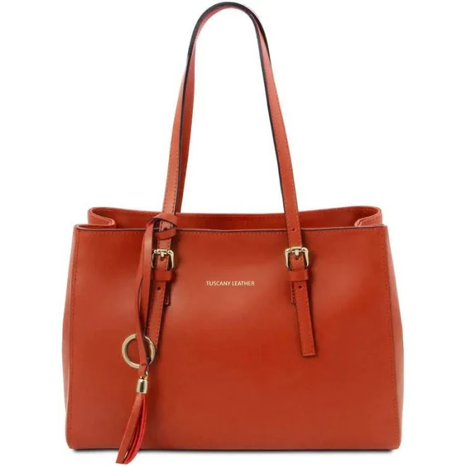 bag Шкіряна сумка тоут TL142037 Tuscany Бежевый 7bags.com.ua $6790