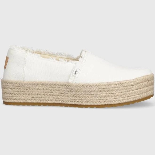 shoes Эспадрильи Toms Valencia цвет белый на платформе 10019820 answear.ua $3899