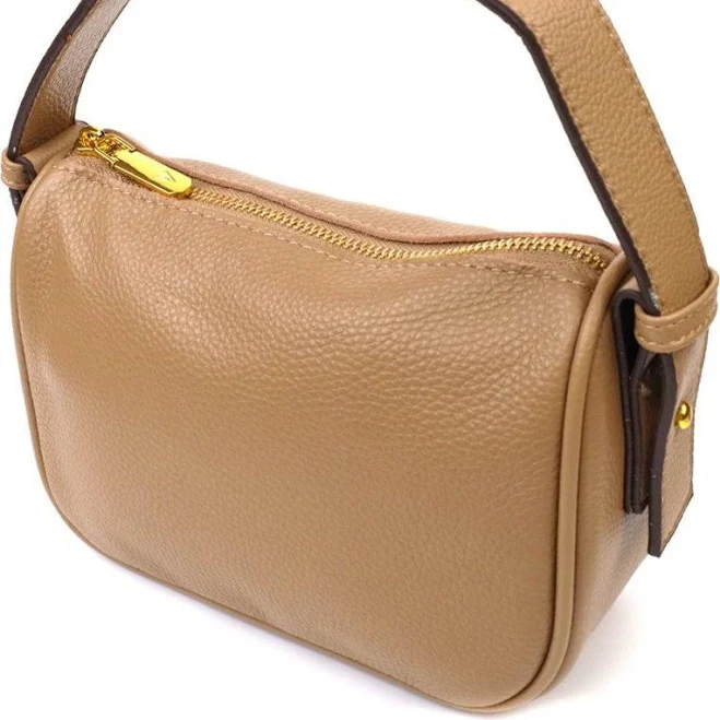 bag Жіноча сумка-кроссбоді з натуральної шкіри бежевого кольору з однією лямкою Vintage (2422128) MODNOTAK $1150