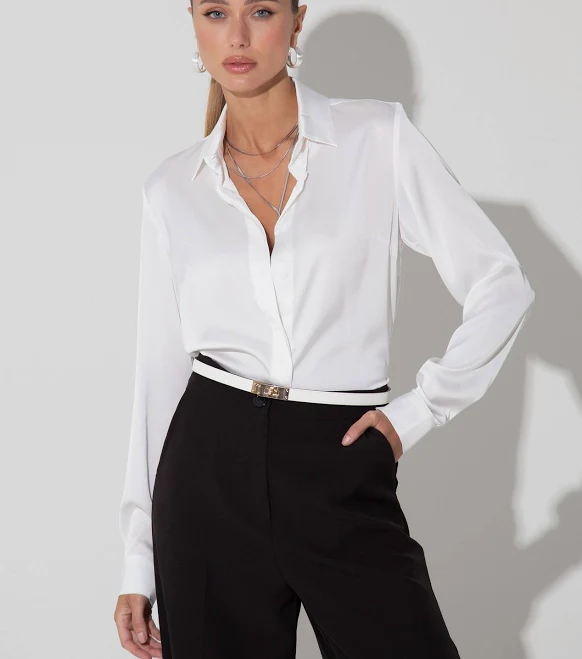 top Молочна блуза зі штучного шовку VOVK VOVK $1599