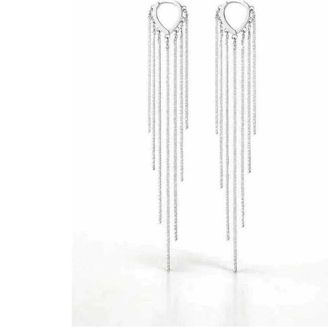 accessory Довгі сережки-підвіски з ланцюжками сріблястого кольору Мисливці ZHEN TOMOMI. Біжутерні сережки ROZETKA $276