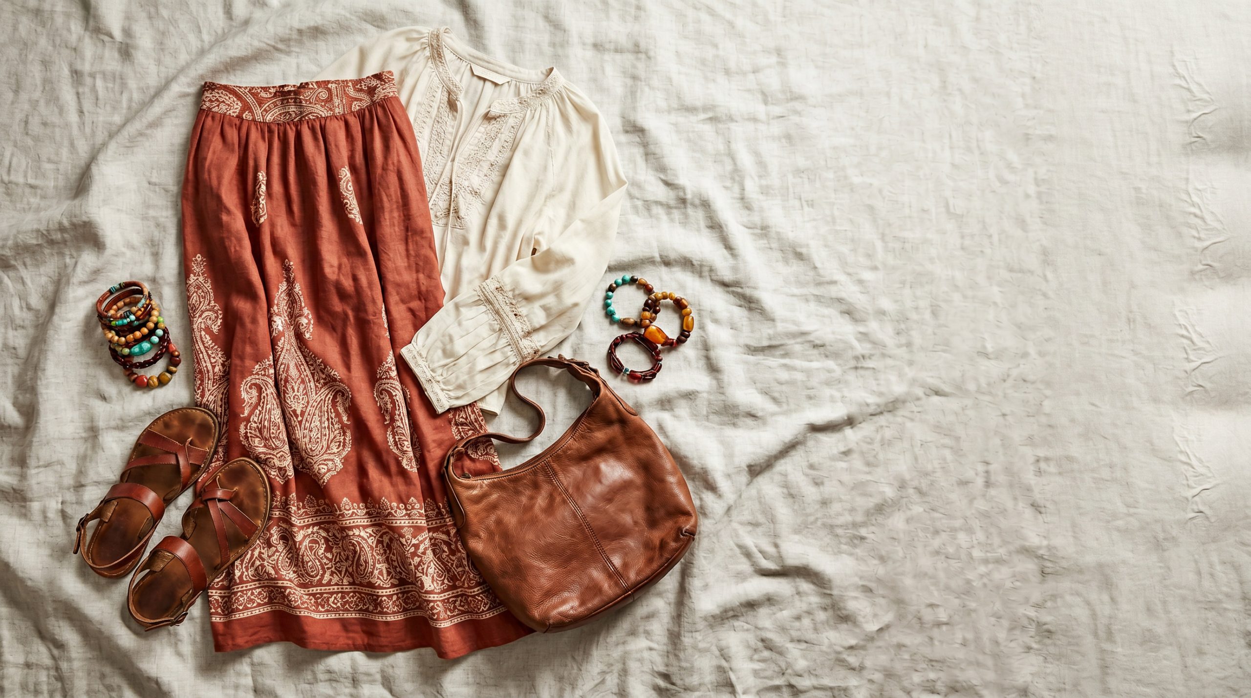 Елегантний flatlay-колаж демонструє, які образи будуть у тренді в травні 2026 року, поєднуючи ключові аксесуари.