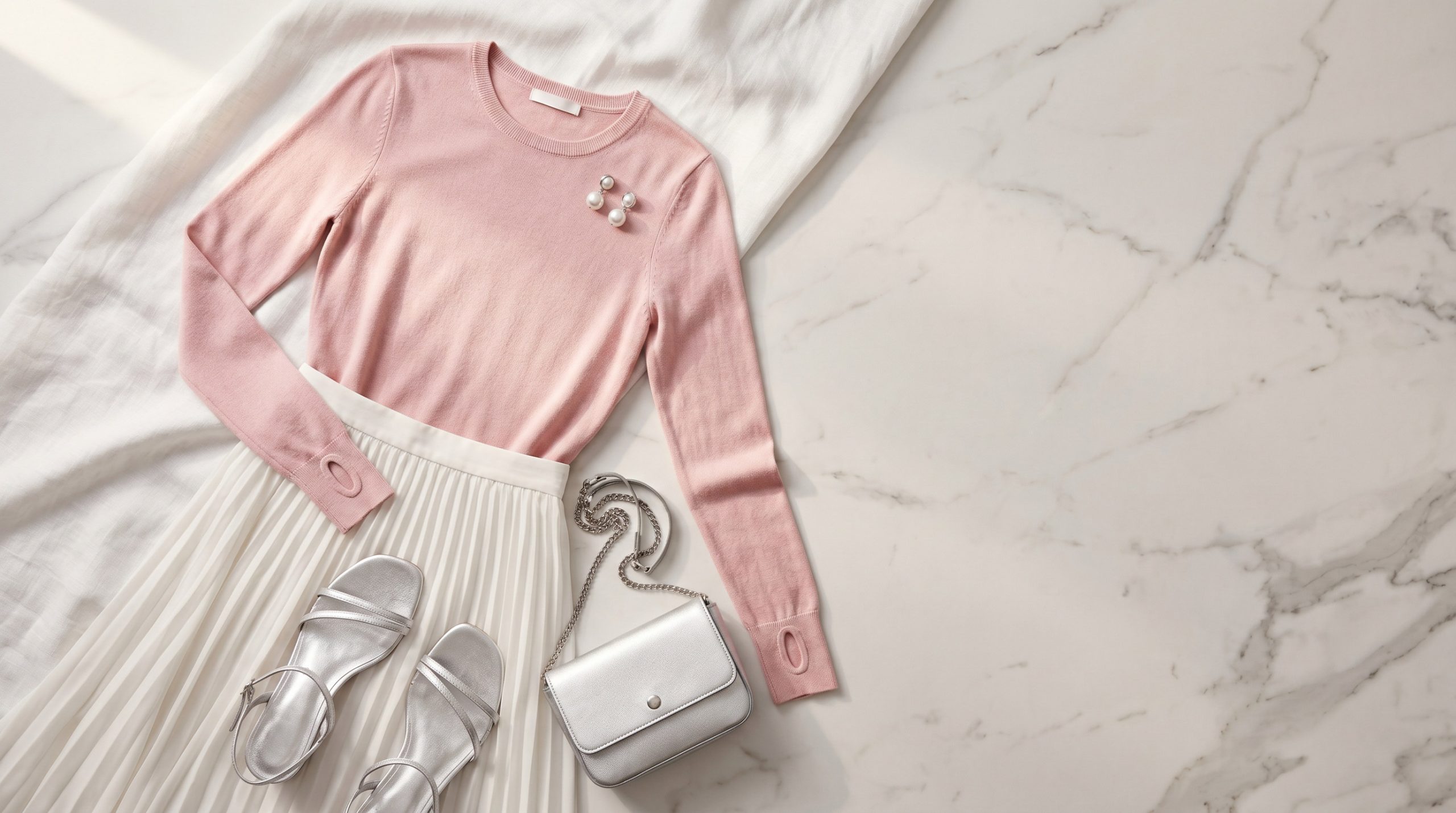 Елегантний flatlay-колаж, що демонструє модний топ з довгим рукавом та вирізом для пальця, підкреслюючи його як сміливий тренд 2026 року.