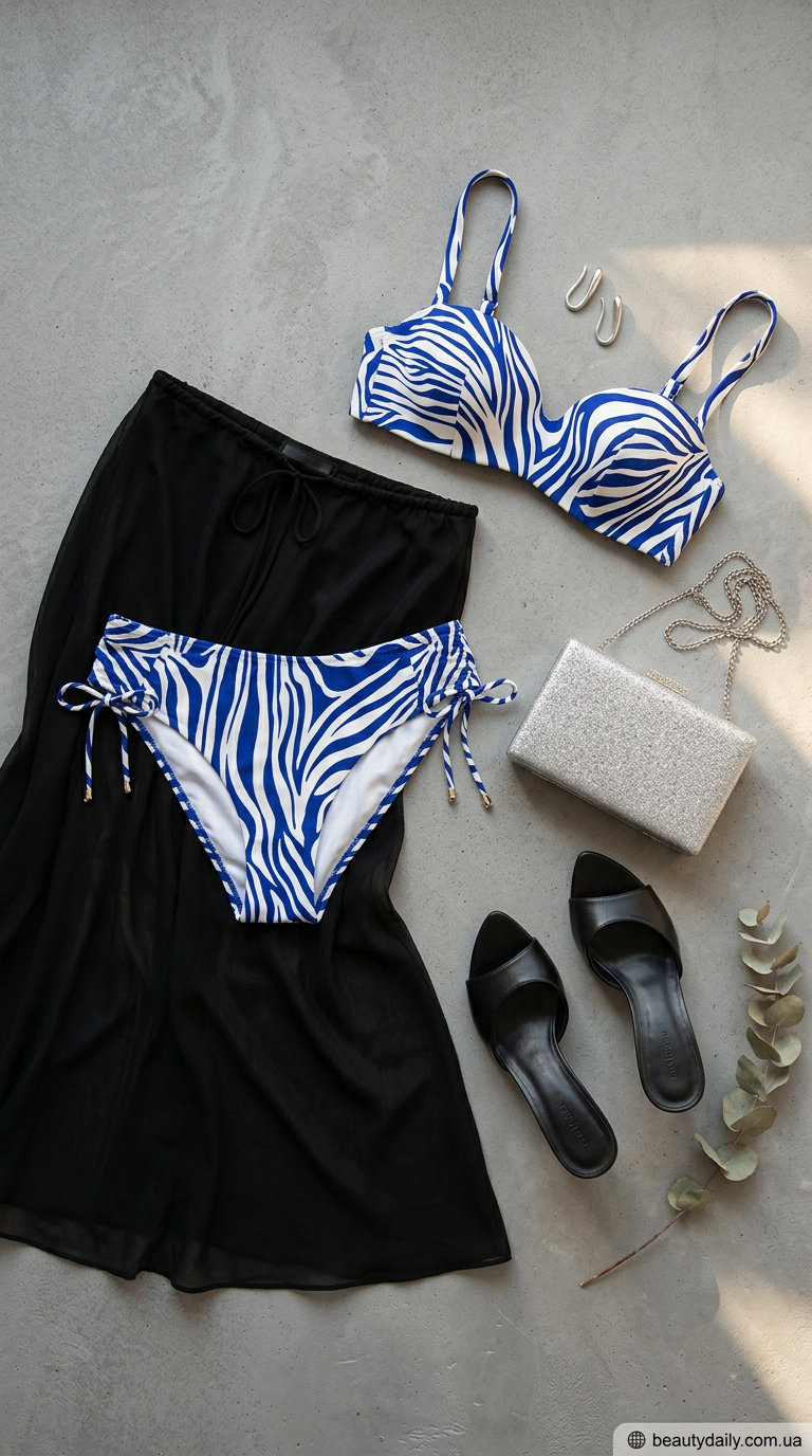 Смарагдовий цілісний купальник з люрексом для елегантного вечора біля води.