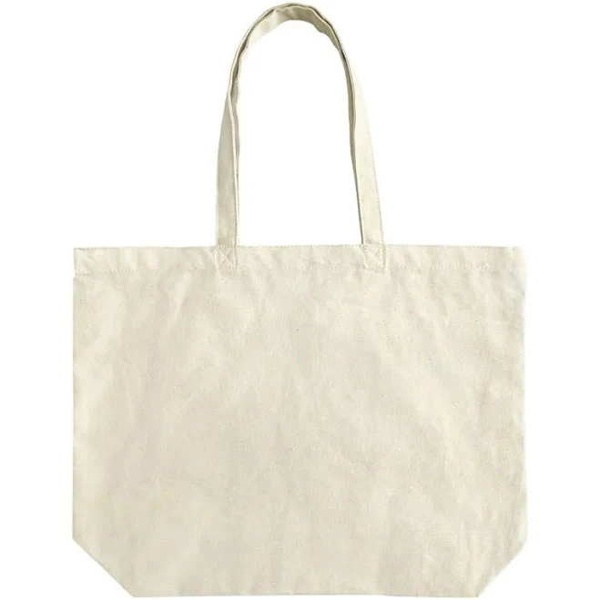 bag Біла велика екосумка-шопер з розширеним дном, 100% бавовна Ecogrizzly $200