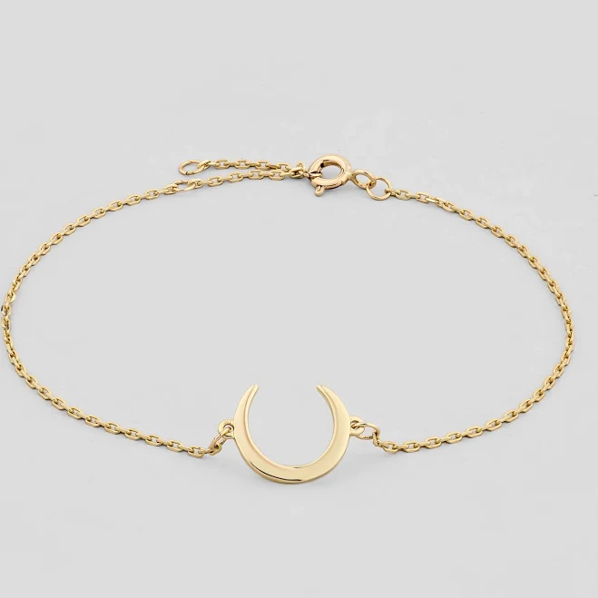 accessory Золотий Браслет Місяць. Жовте Золото Minimal $10950