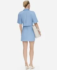 skirt Міні спідниця блакитна з бавовни kachorovska.com $1200