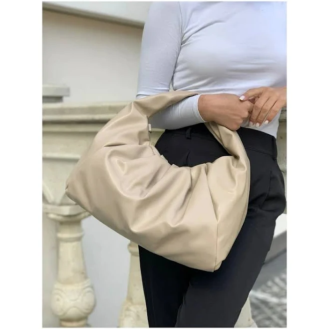 bag Сумка хобо великого розміру м&rsquo;яка бежевого кольору. Сумки ROZETKA $1299