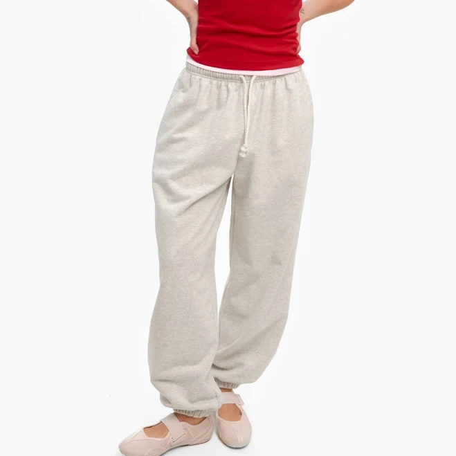 sweatpants Джогери оверсайз бежевий меланж бавовняні Usual $1900