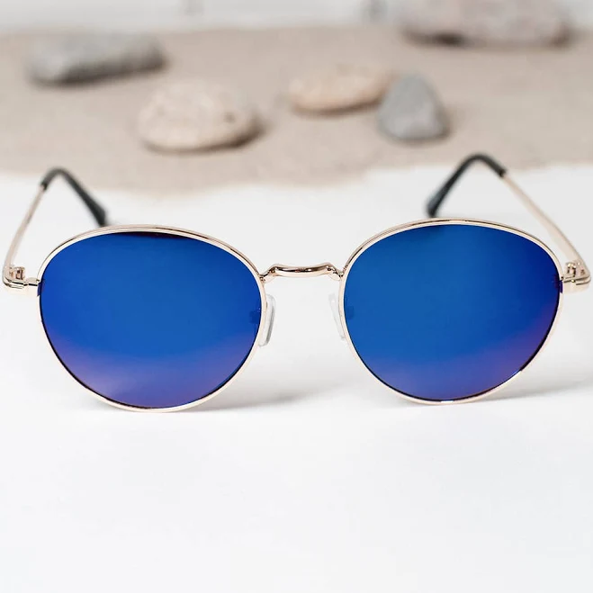 accessory Сині круглі сонцезахисні окуляри з металевою оправою Bigl.ua $213