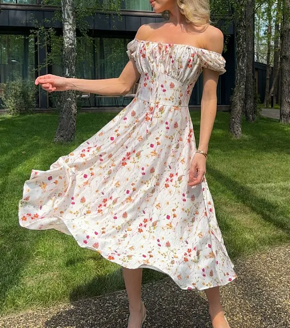 dress Молочна сукня з принтом польові квіти BANT $2799