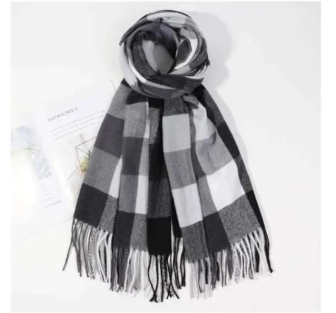 accessory Шарф-палантин в крупну клітинку сірий з чорним та білим. Шарфи ROZETKA $330