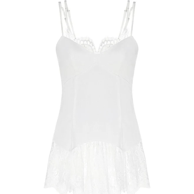 top Топ атласний молочний з мереживом Mon Cheri $3600