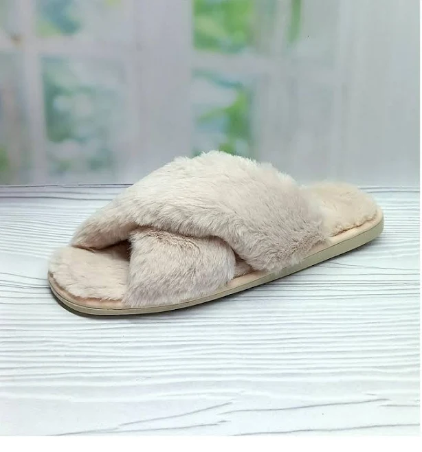 shoes Жіночі кімнатні пухнасті капці Белста 38 24.5 см бежеві 36224. Жіночі домашні капці ROZETKA $510