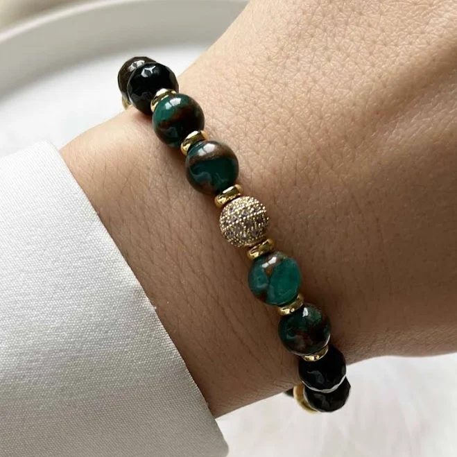accessory Браслет з зеленим камінням 5030 LeBijou $589