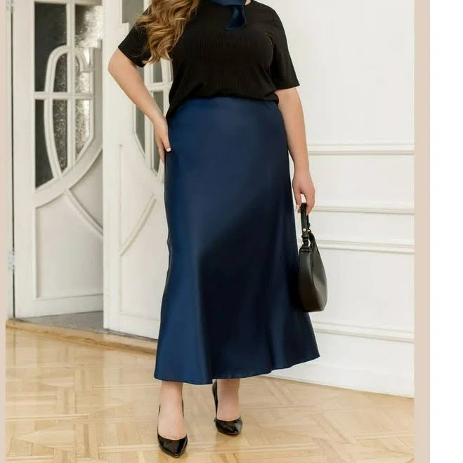 skirt Атласна спідниця 602508 Синій 62-64. Жіночі спідниці ROZETKA $1469
