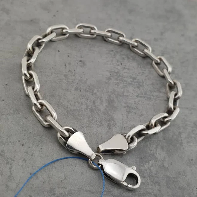 accessory Масивний срібний браслет чоловічий якір. Браслет якірне плетіння срібло 925 Silver Planet $5011