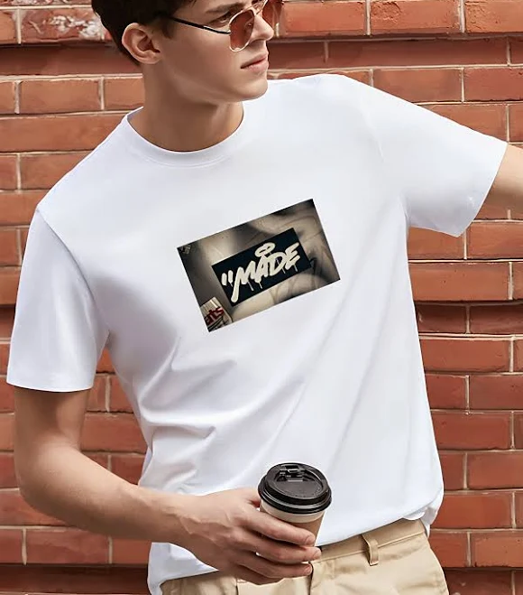 t-shirt Біла футболка унісекс з принтом, короткий рукав, бавовна DRAPP $940