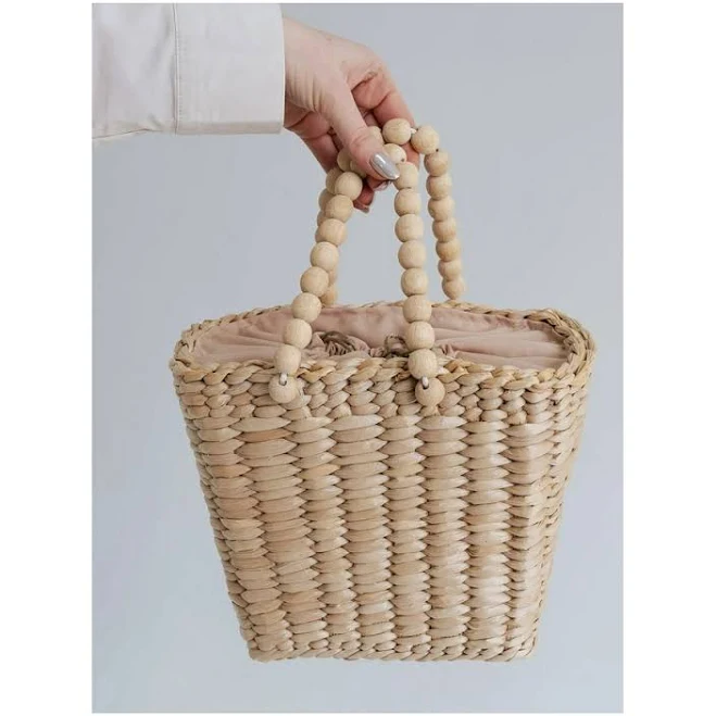 bag Сумка плетена з ручками намистинами D.Hats бежевого кольору ROZETKA $1180