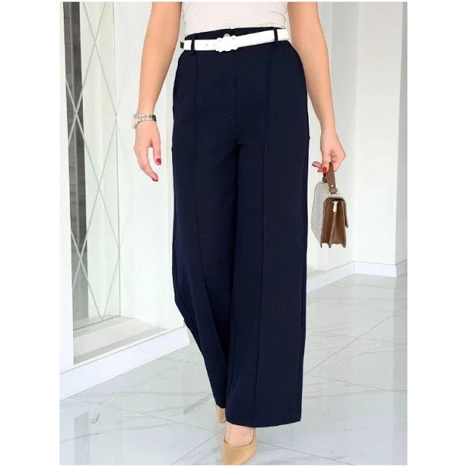 trousers Широкі жіночі брюки палаццо Fashion 42/44 темно-синій. Жіночі штани ROZETKA $750