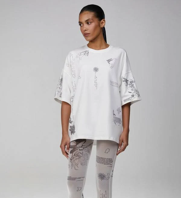 t-shirt Gepur Біла футболка оверсайз з принтом Душа gepur.com $1699