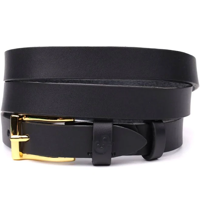 accessory Тонкий шкіряний ремінь для жінок GRANDE PELLE 22947 Чорний bag24.com.ua $849