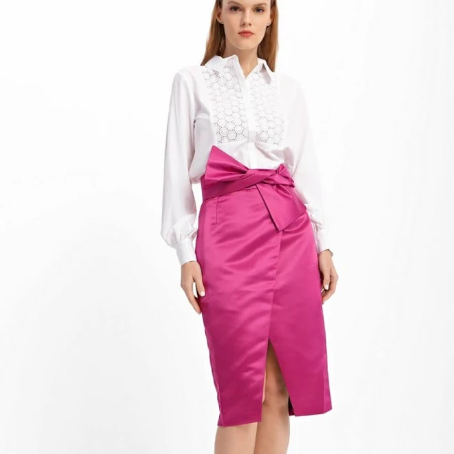 skirt Атласна спідниця на запах з поясом-бантом jhiva jhiva.com.ua $300