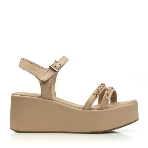 shoes Босоніжки жіночі бежеві на танкетці Michael 1480ЛZ-А marigo.in.ua $895