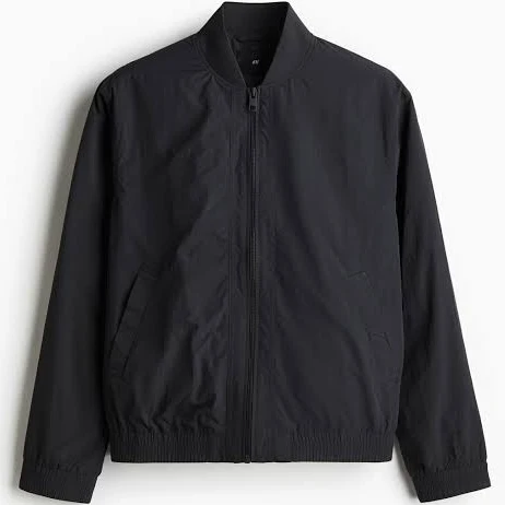 jacket Moda Męska - Нейлонова куртка-бомбер Regular Fit Темно-Сірий - Size: XXL - H&M H&M $2199