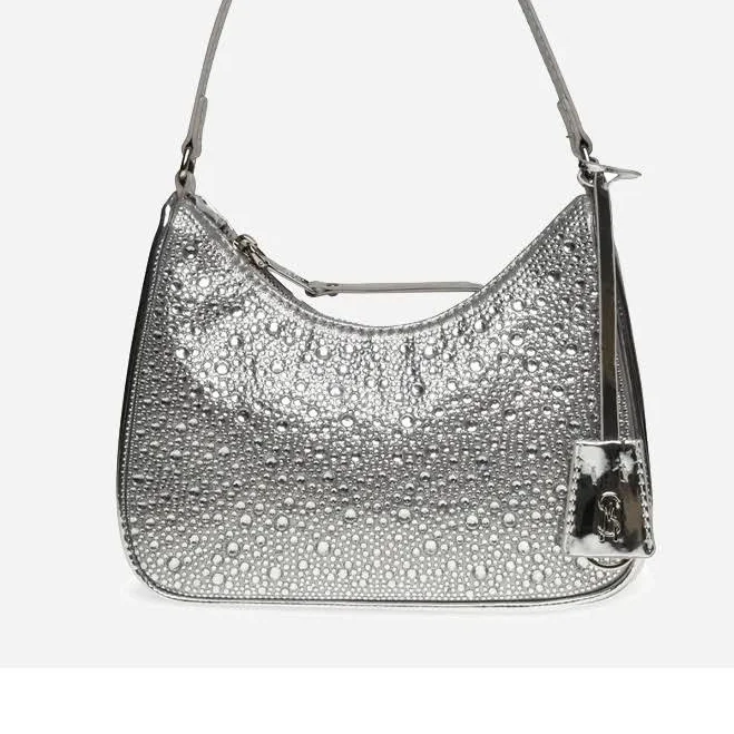 bag Сумка багет жіноча Steve Madden SM13000947 Срібна (8720857120820). Сумки ROZETKA $2589