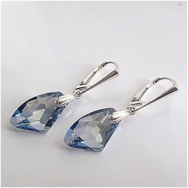 accessory Срібні довгі сережки з підвісками Swarovski. Сережки ROZETKA $2250