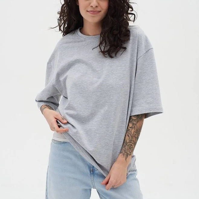 oversized t-shirt Футболка оверсайз сірий меланж U-0104 (5124073) Північ-Спецодяг $371.25