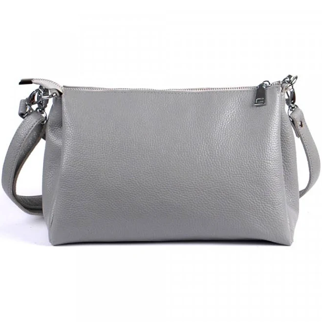 bag Женская кожаная сумка через плечо Verona 04 серая Світ Сумок $2141