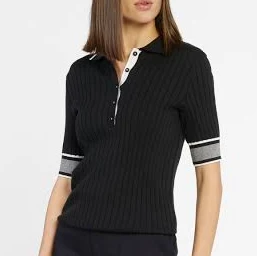 polo shirt Поло жіноче W09.39.03.512 Arber чорне з трикотажної тканини ARBER $1999