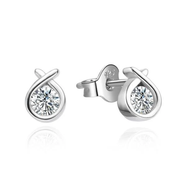 accessory Серебряные серьги-гвоздики с цирконами Makeup $1124
