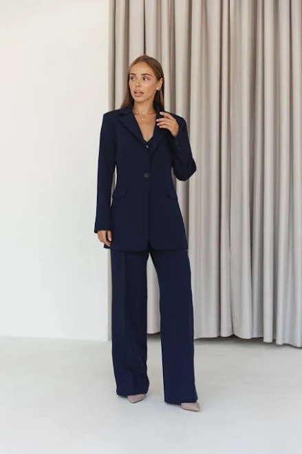 suit Костюм «Тройка» классический Jane: пиджак, жилет и брюки-палаццо. Бренд VIRNA $8110