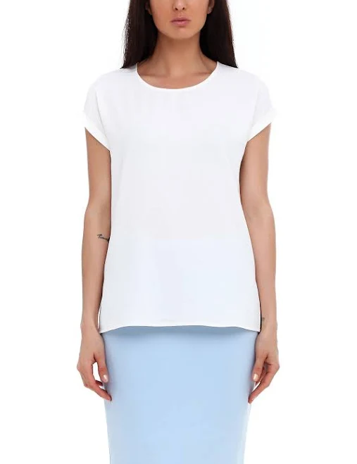 top Футболка белая с коротким рукавом S/M LadyLike $610